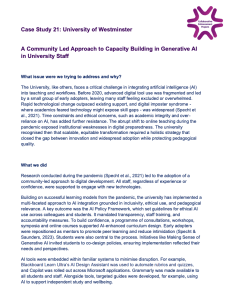 A Community Led Approach to Capacity Building in Generative AI in University Staff